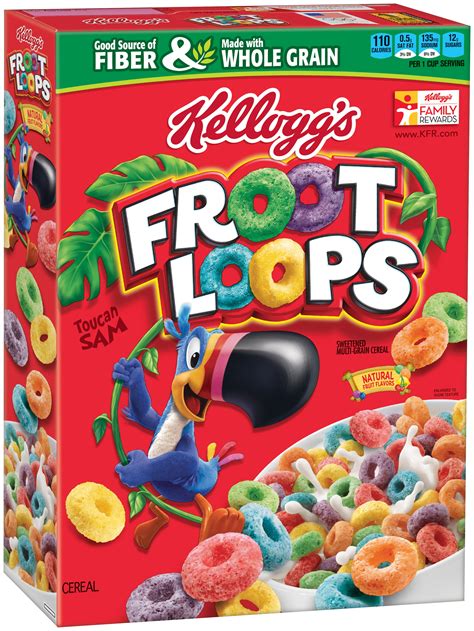 Kellogg's Froot Loops Breakfast Cereal Bag .